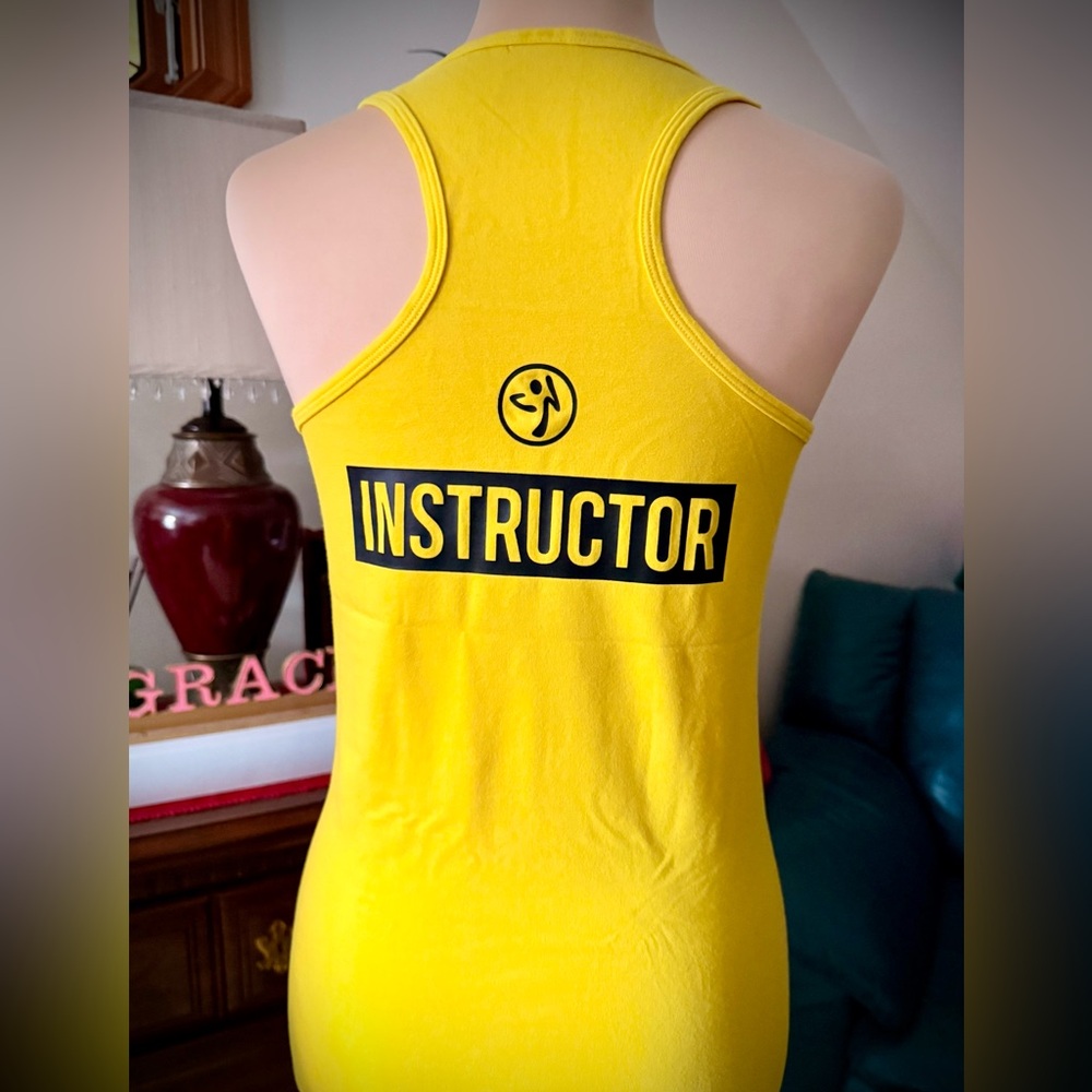 Zumba Instructor Fitness Bright Yellow MVP Tank Top